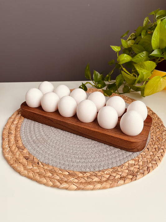 حامل بيض من الخشب الطبيعى (12eggs)