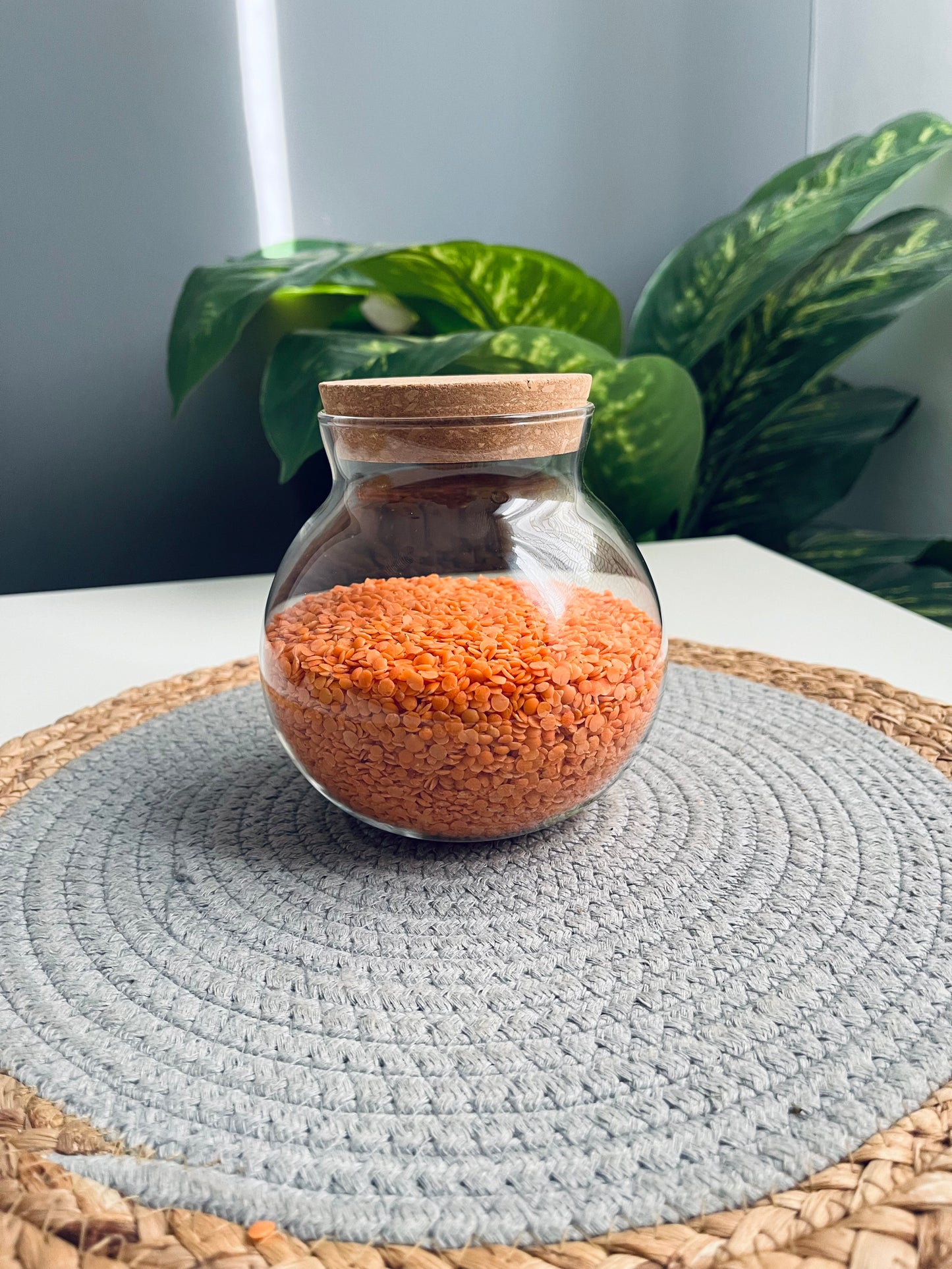 One glass jar (curvy)600ml
