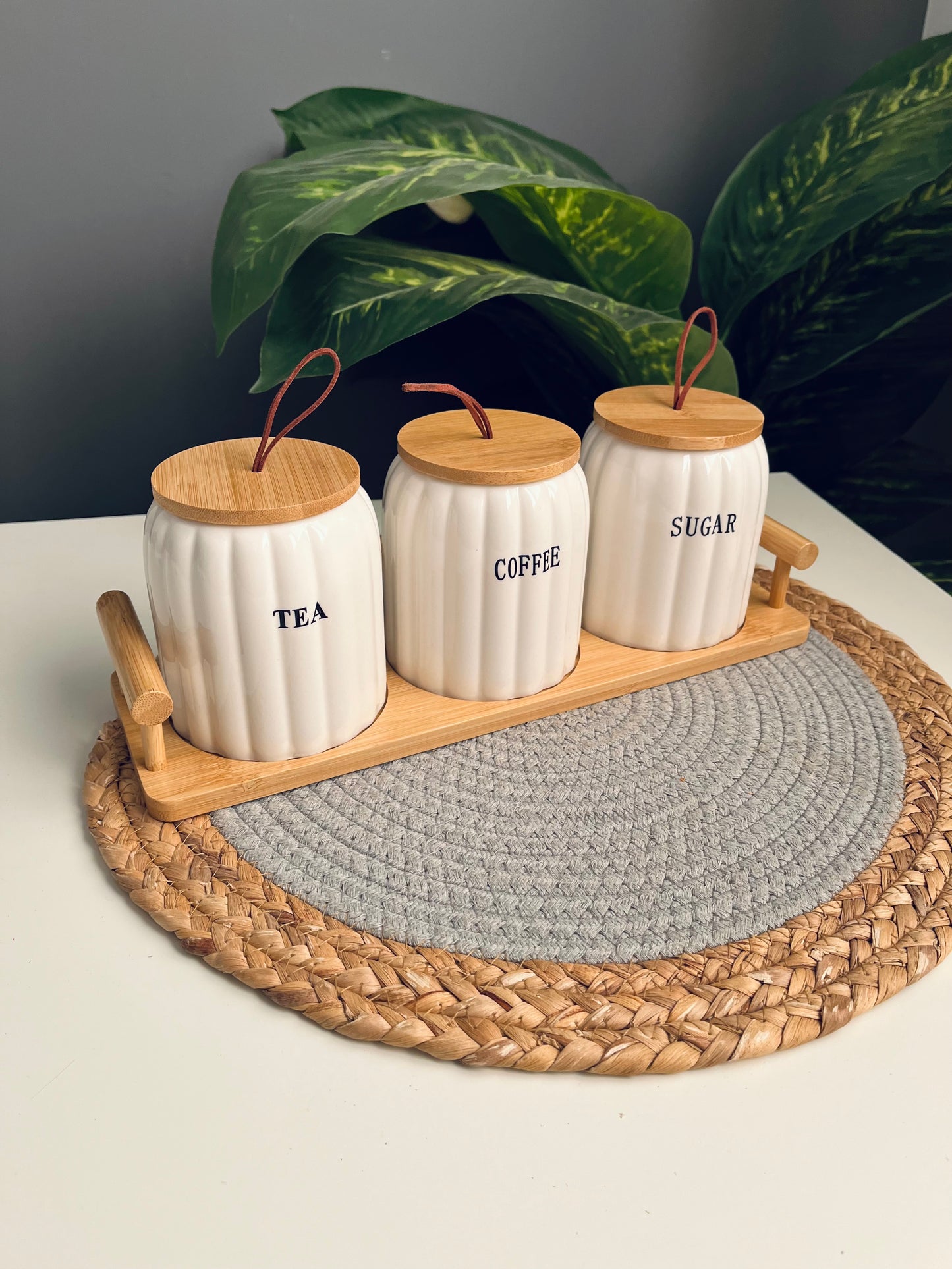 Set of coffe-sugar-teaمضلع(size 500ml)code65-47
