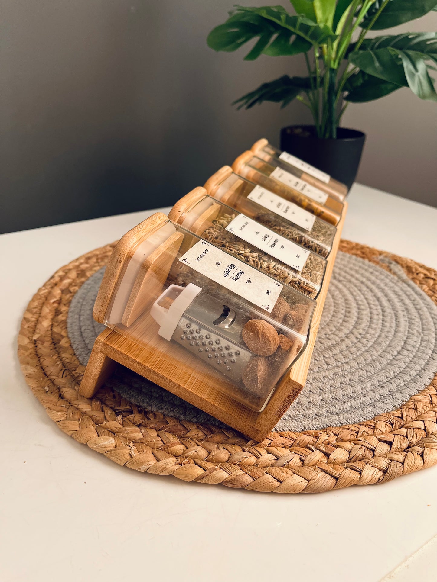 Set of 5 glass jars with drawer(zan) 250ml