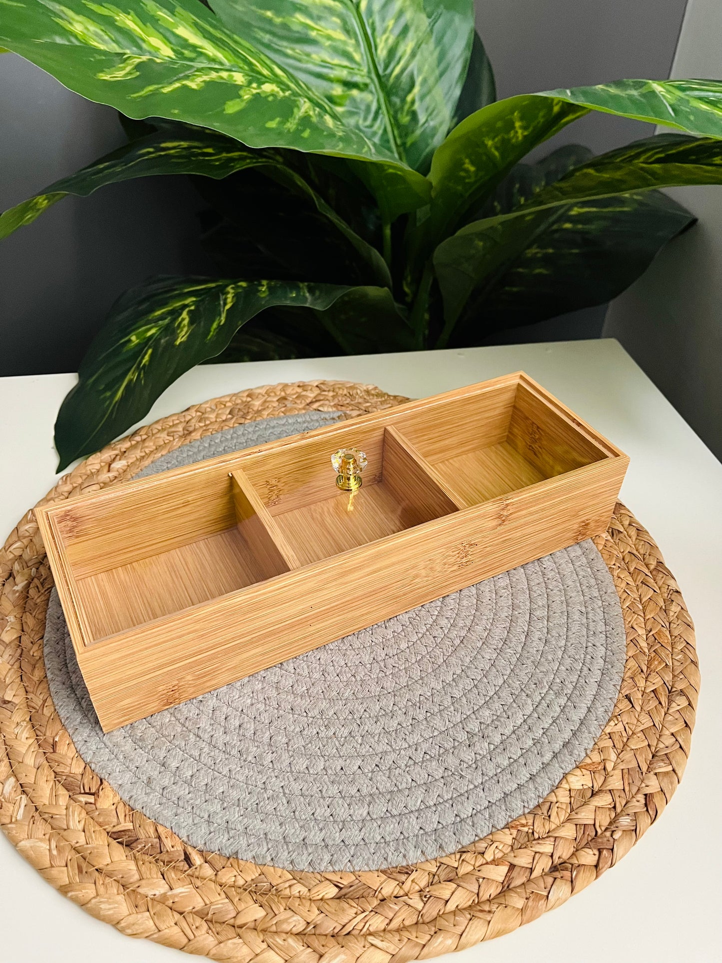 Bamboo Tea box organizer (code49-10)
