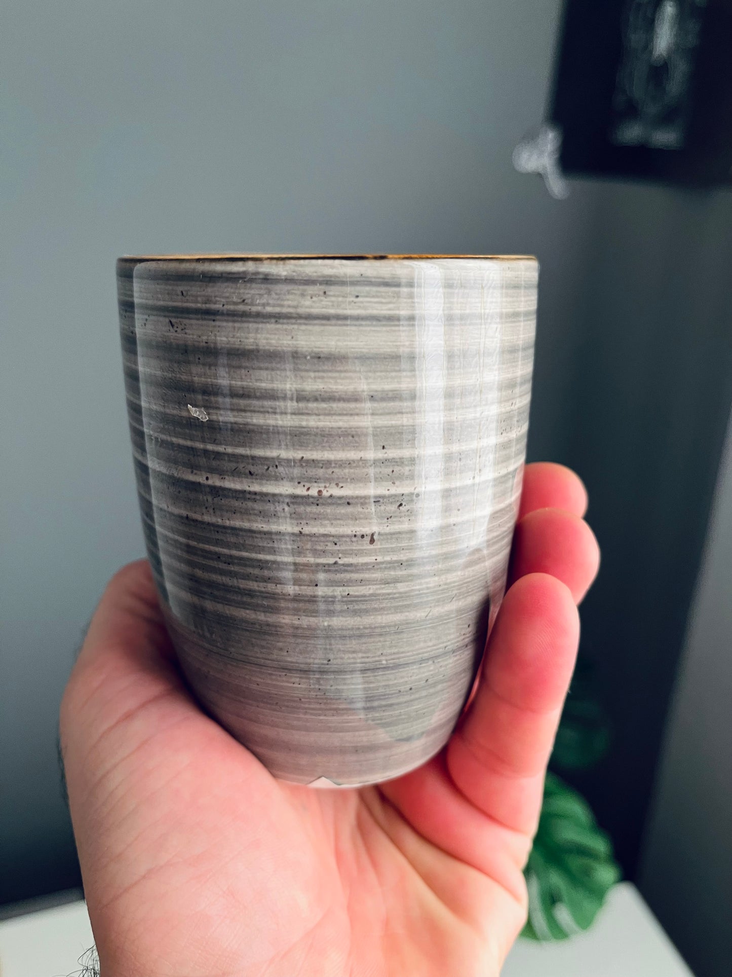 grey mug 4107 مج بورسلين مخط