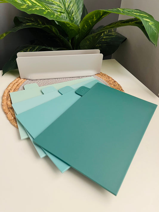 (أخضر) طقم قطاعه ٤ قطع 29cm*20cmأكريلك (code506متعدد )