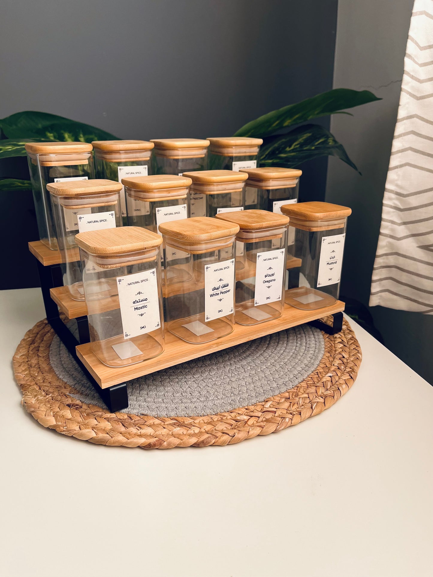 Set of 12 glass jars 250ml +( mixed stairs )