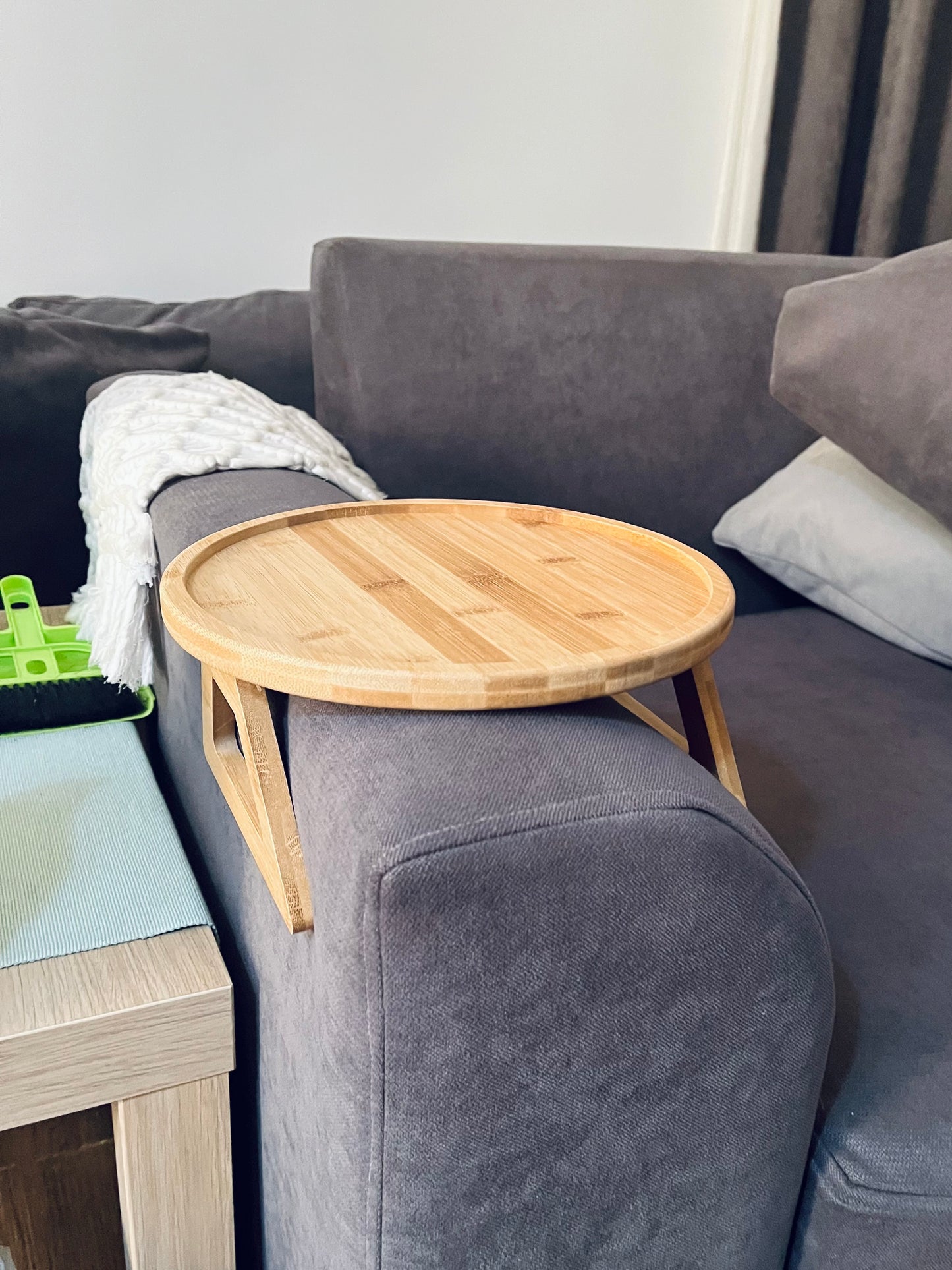 Sofa Arm tray 25cmأستند يد الكنبه سوسته خشب بمبو (code51-4)