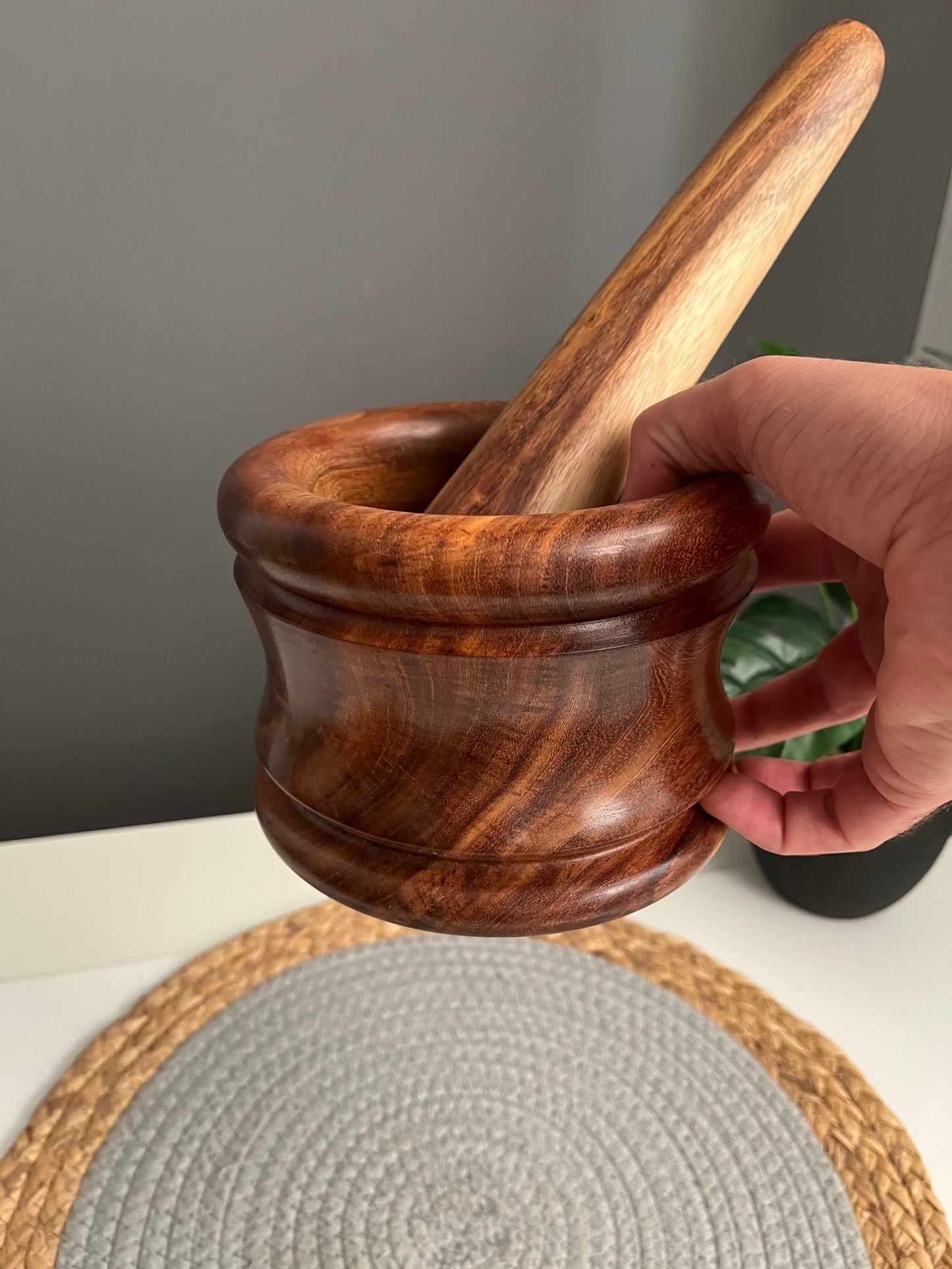 Wooden mortar (large)