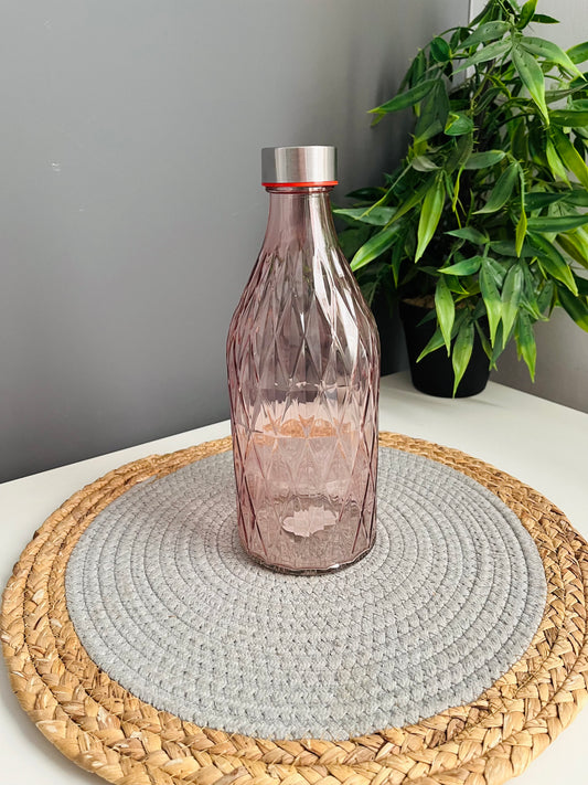 Glass (pink) bottle(c219)