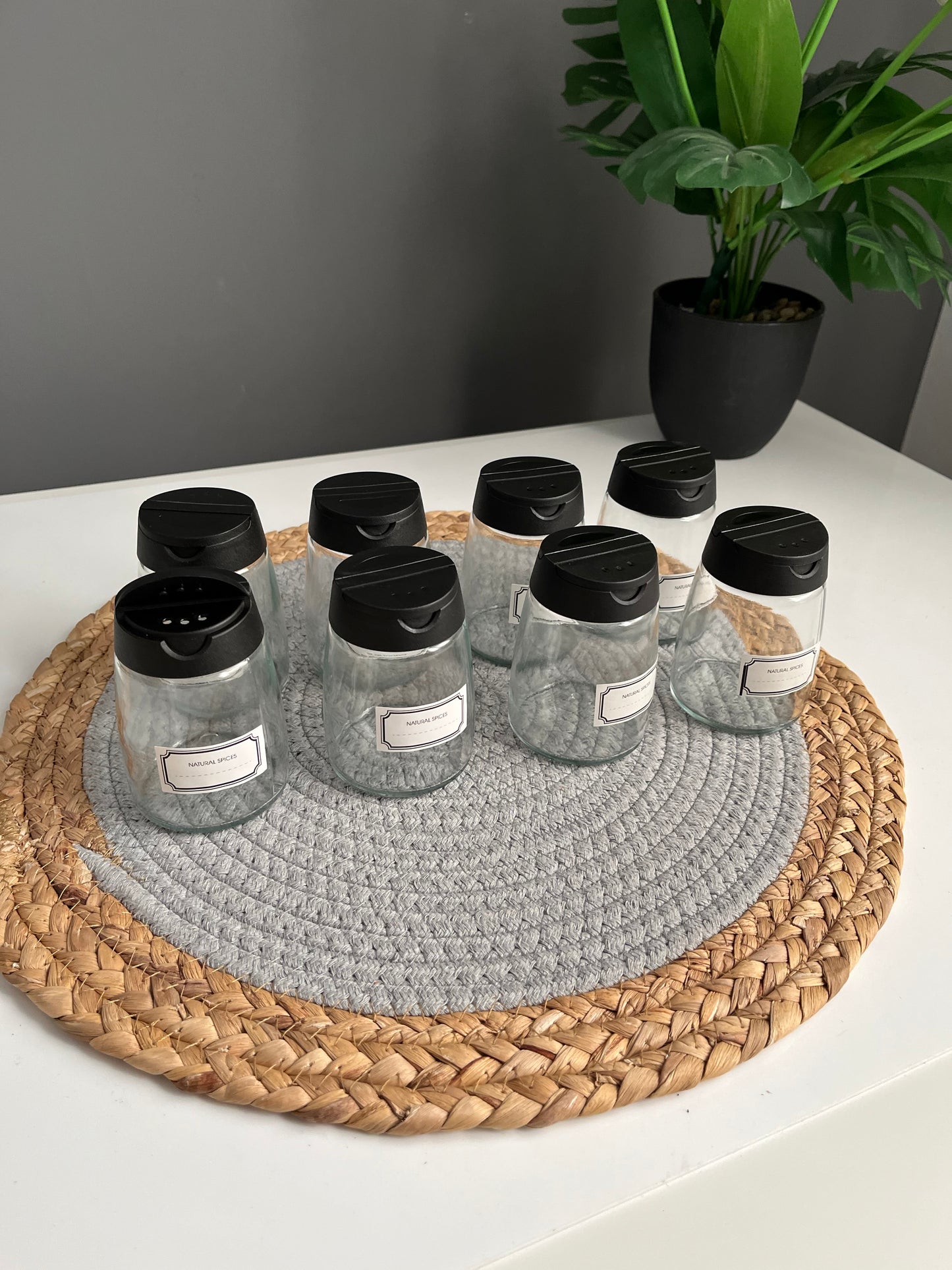 Set of 8 glass jars (new)250ml
