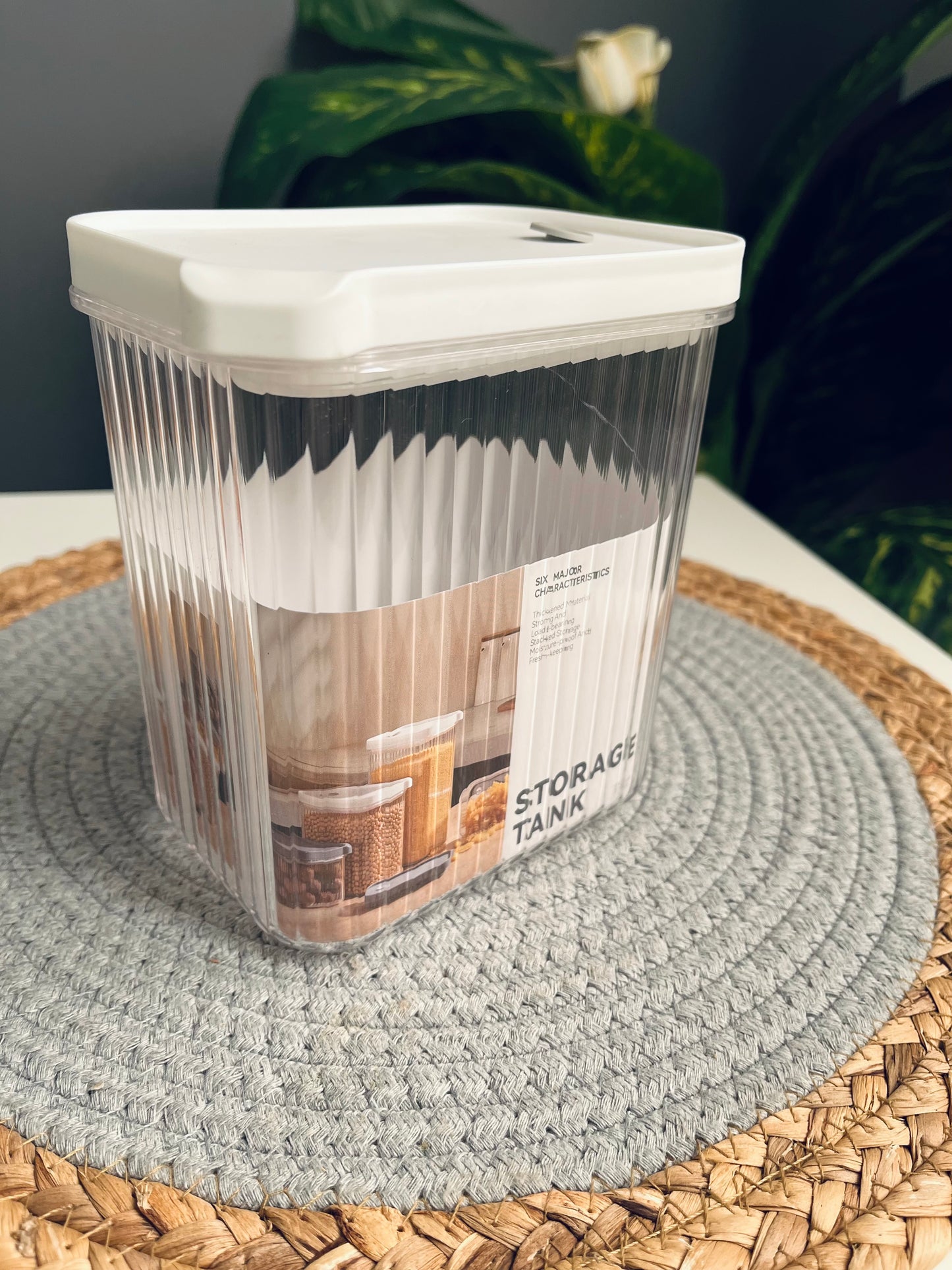 acrylic jar (square jar) 1L(أبيض)