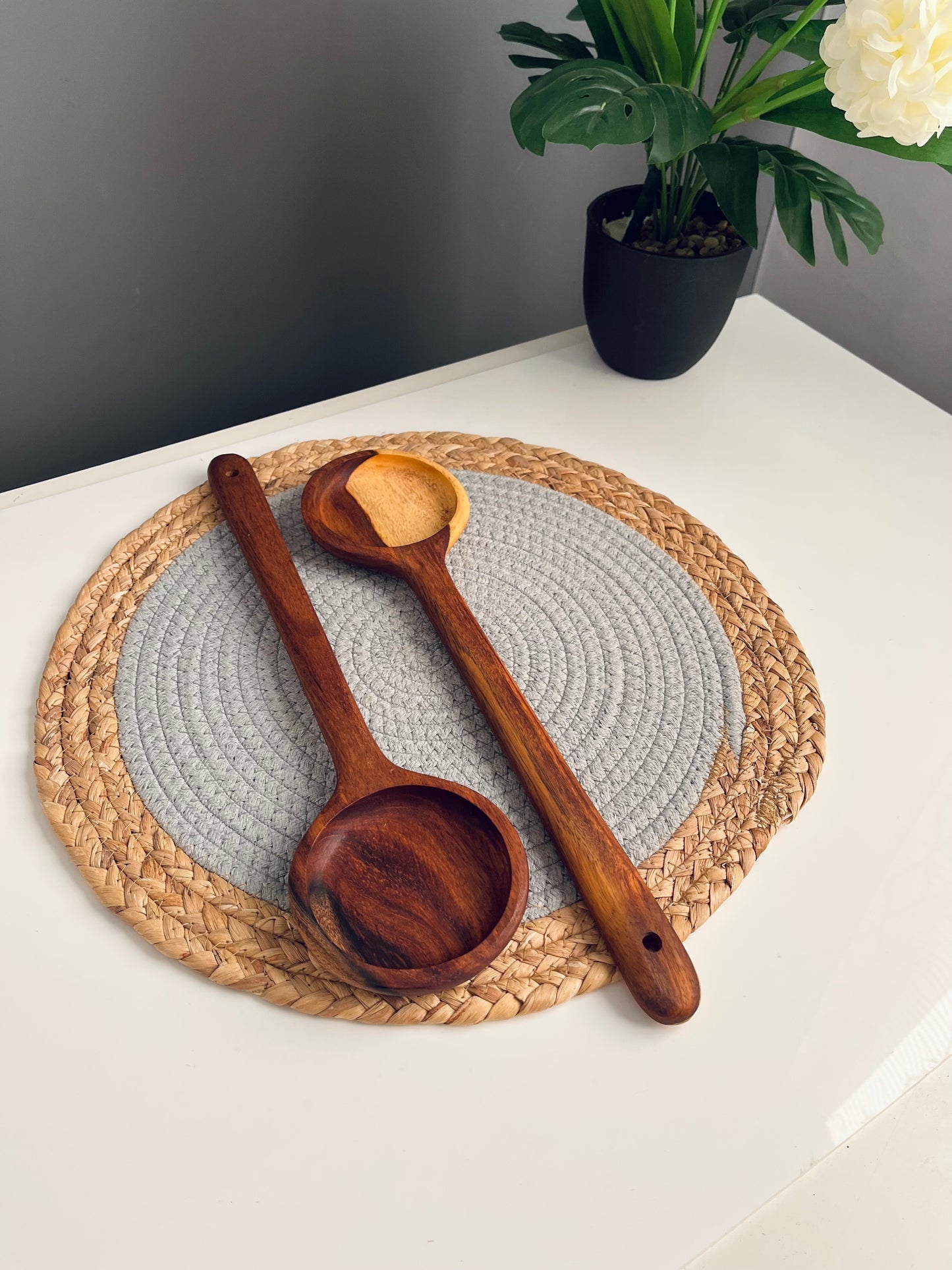 ( One ) Large Wooden rice spoon 36cm