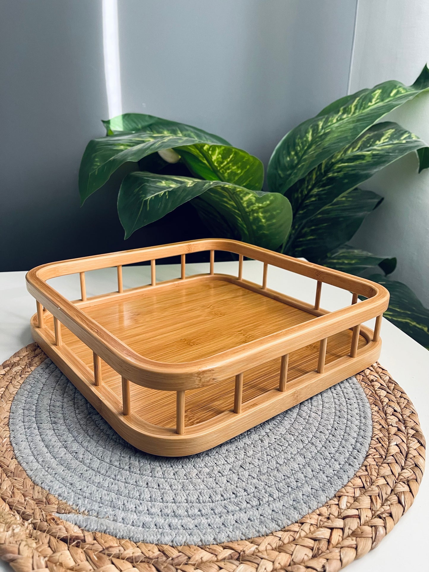 Bamboo tray صنيه بمبو مربع