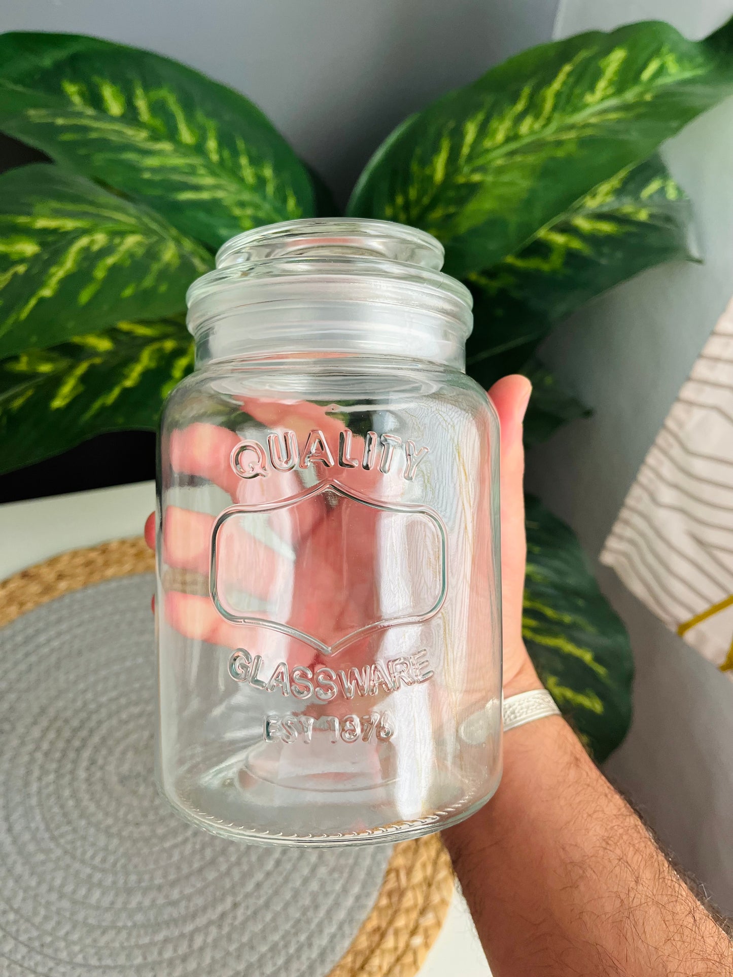 Small Glass jar 900ml(quality)code156