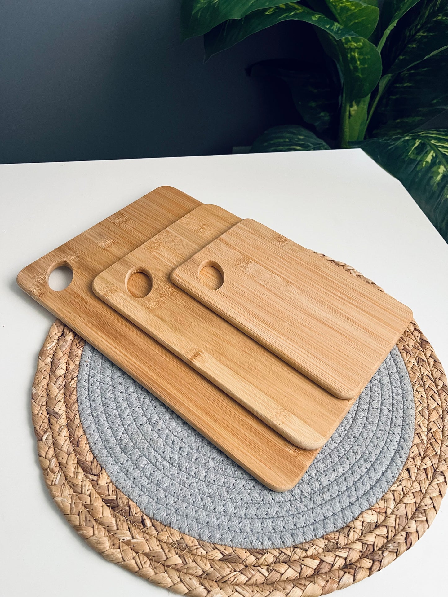 Set of 3 Cutting board bamboo