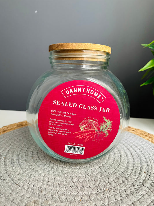 SEALED GLASS JAR 1600ml(code 1966-83)Dannyhome