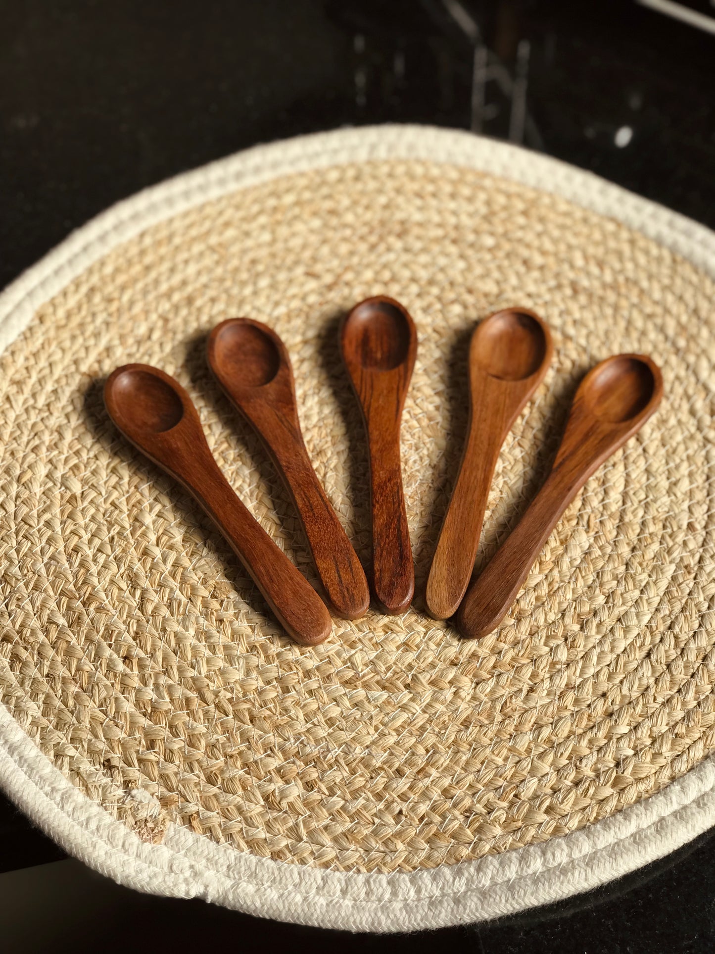 Spices Wooden Spoons Set - 5 Pc 15cm
