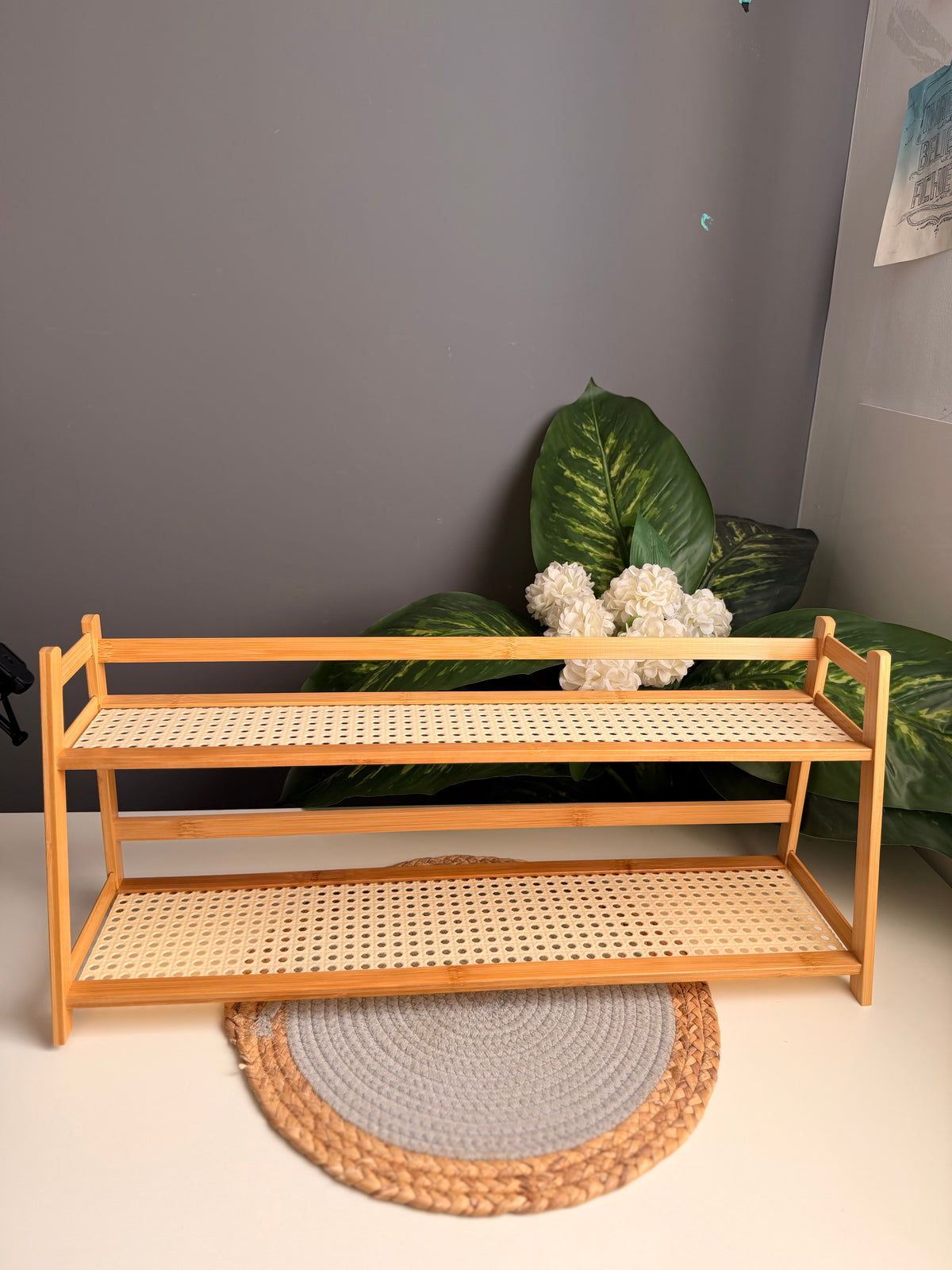 Large (ratan)bamboo organizer (code348)size 80cm(يتم تركيبه )