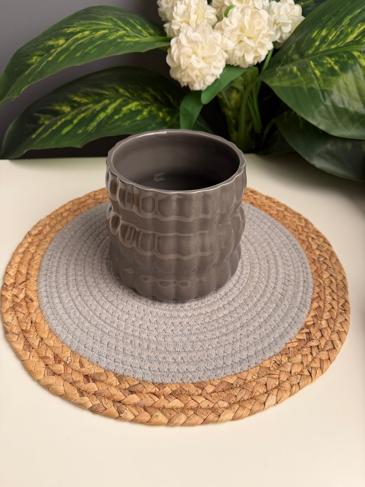 Porcelain holder (gray )code455(13cm*12cm)
