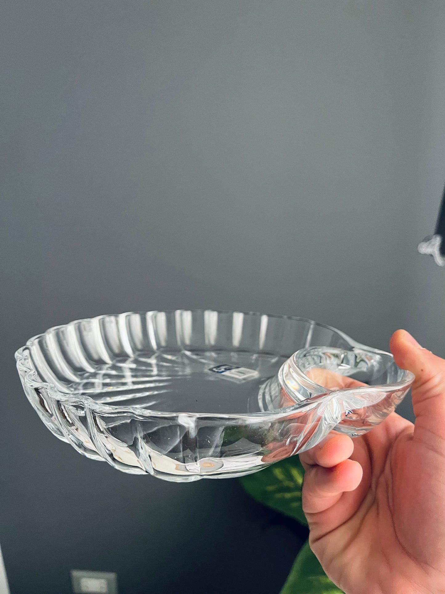 Shell bowl طبق (صدفة زجاج تقيل)code256