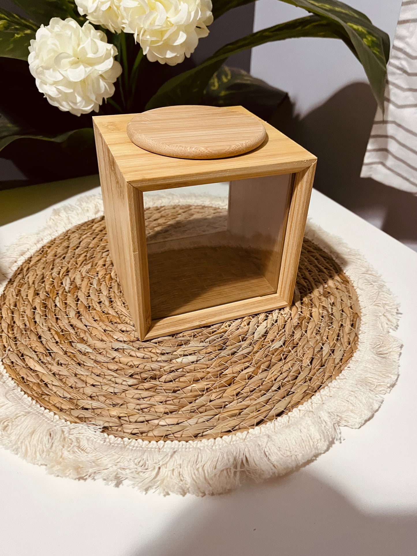 Small Box jar (bamboo wood)code10-45