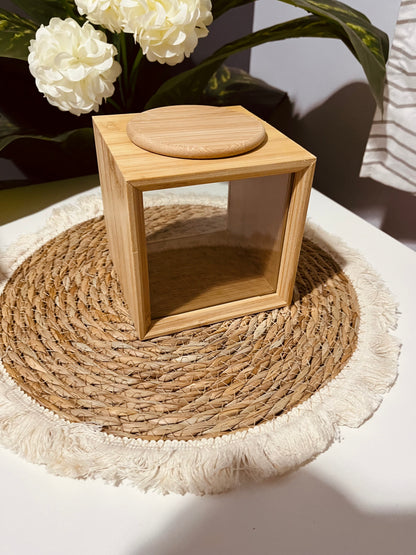 Small Box jar (bamboo wood)code10-45