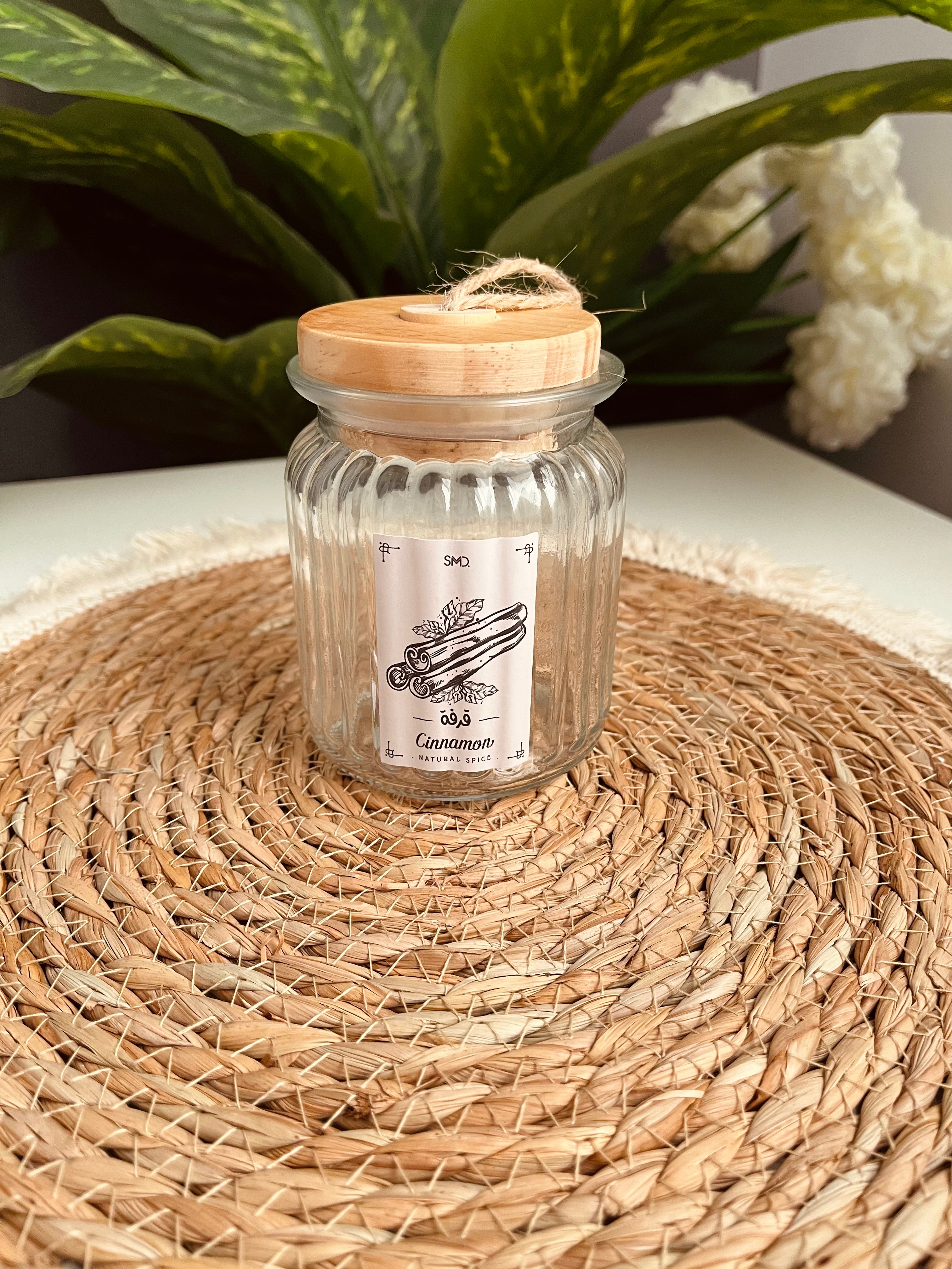 One glass jar 350ml (مضلع بالقطعه)