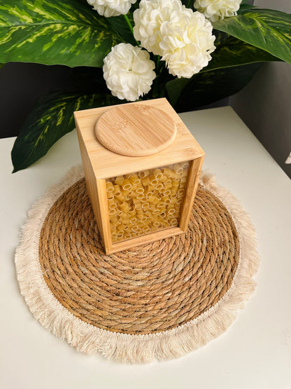 Medium Box jar (bamboo wood)code10-47