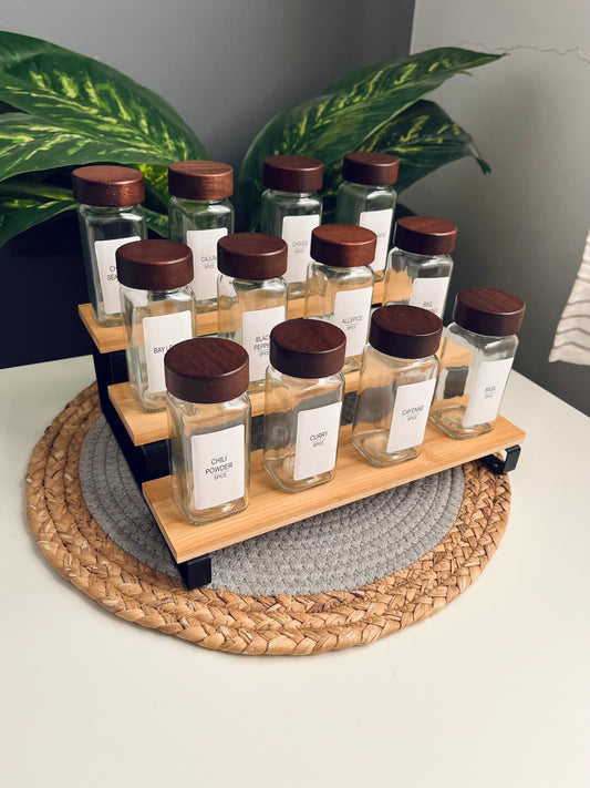 Set of 12 glass jars 150ml غامق+( mixed stairs )