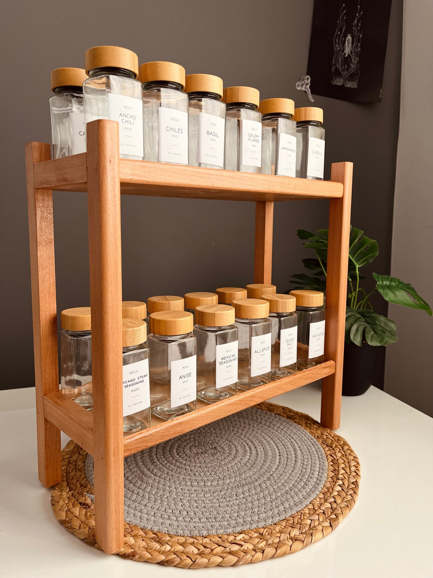 Zan Organizer 2 floors +24 glass jars 150ml