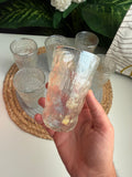 طقم ٦ قطع حرف جولد (شفاف) Ice glass cup (large) (code448)