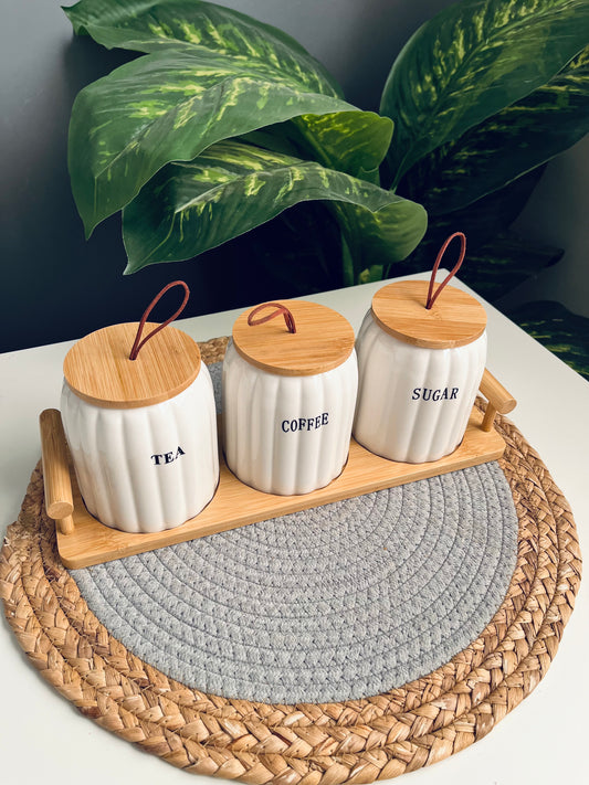 Set of coffe-sugar-teaمضلع(size 500ml)code65-47