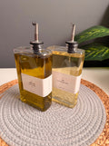 Set of (2) Oil bottles square+أستكرين  (code 294)(سلڤر)