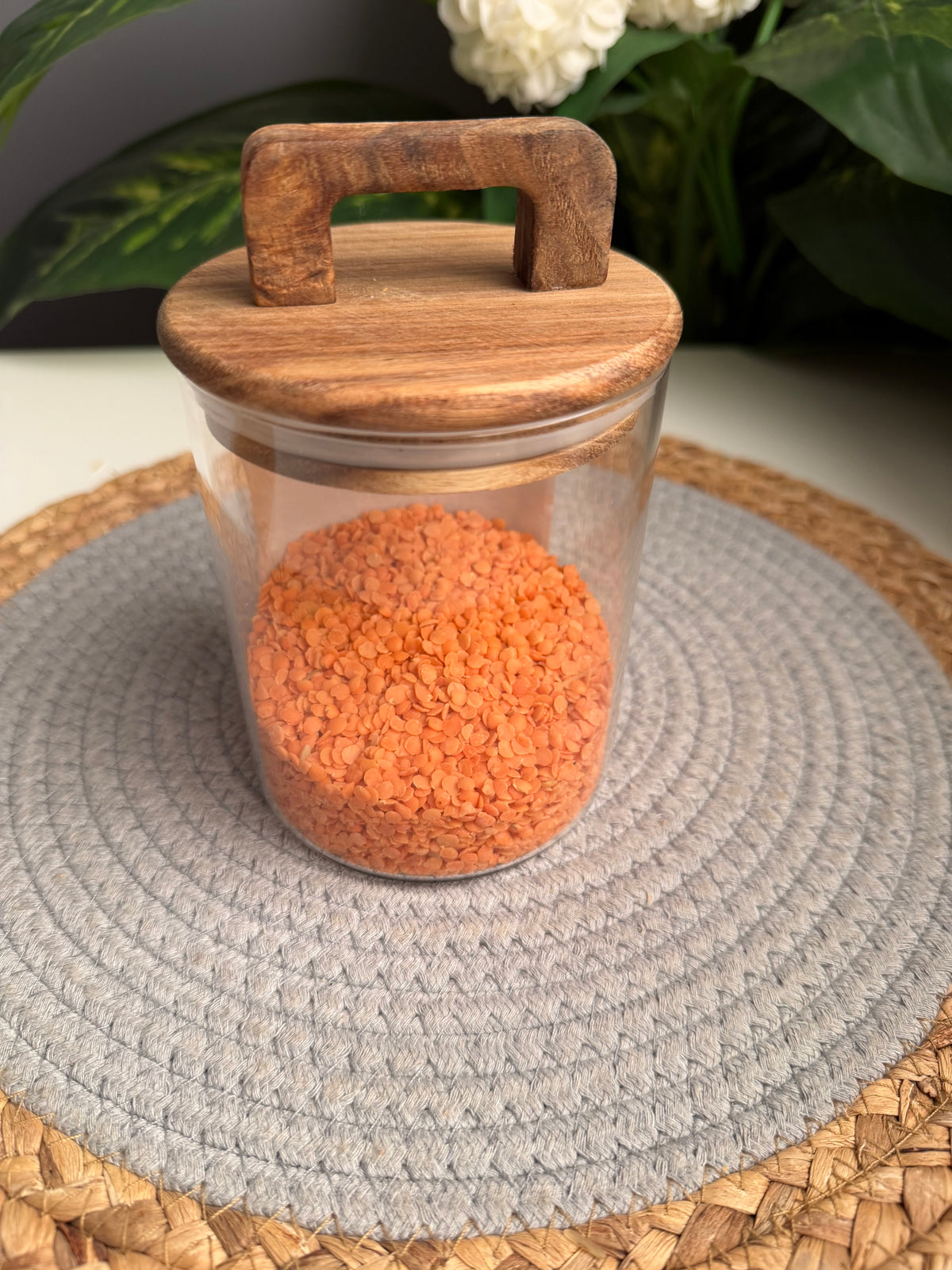 برطمان زجاج بيد 650ml(صغير)code291