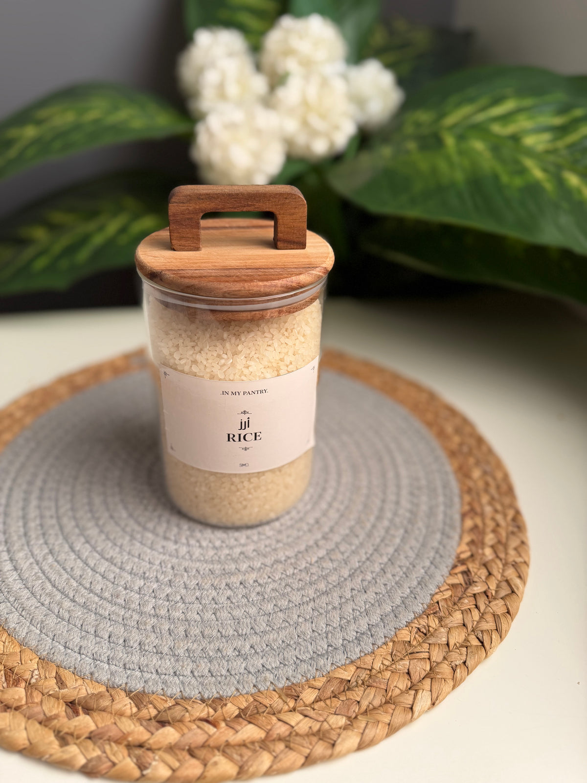 برطمان زجاج بيد 1000ml(وسط)code292