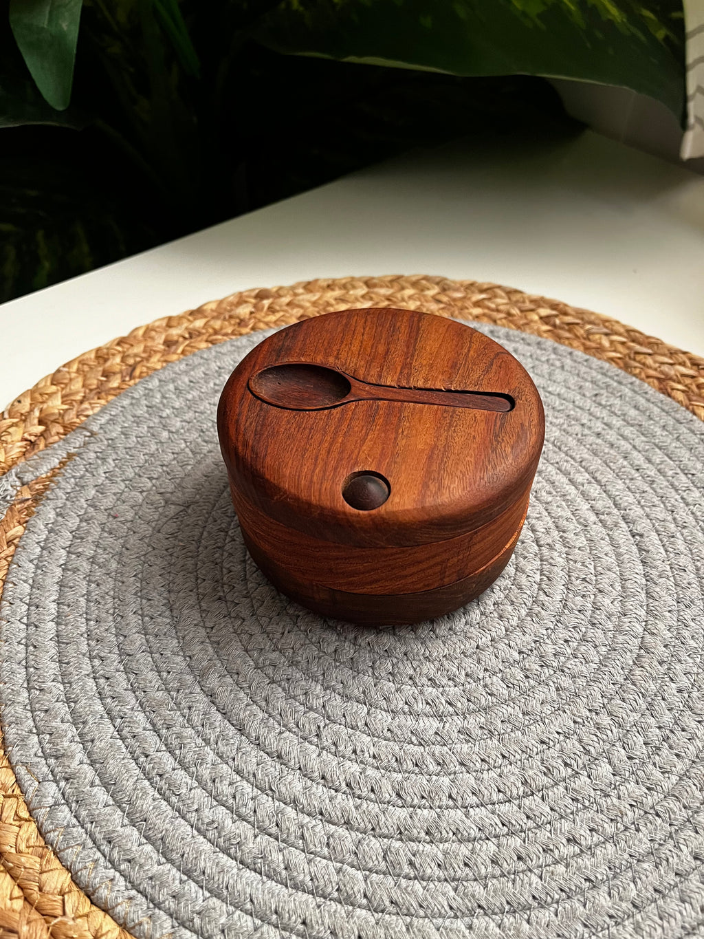 علبه ملاحات 2خانه (خشب طبيعى)