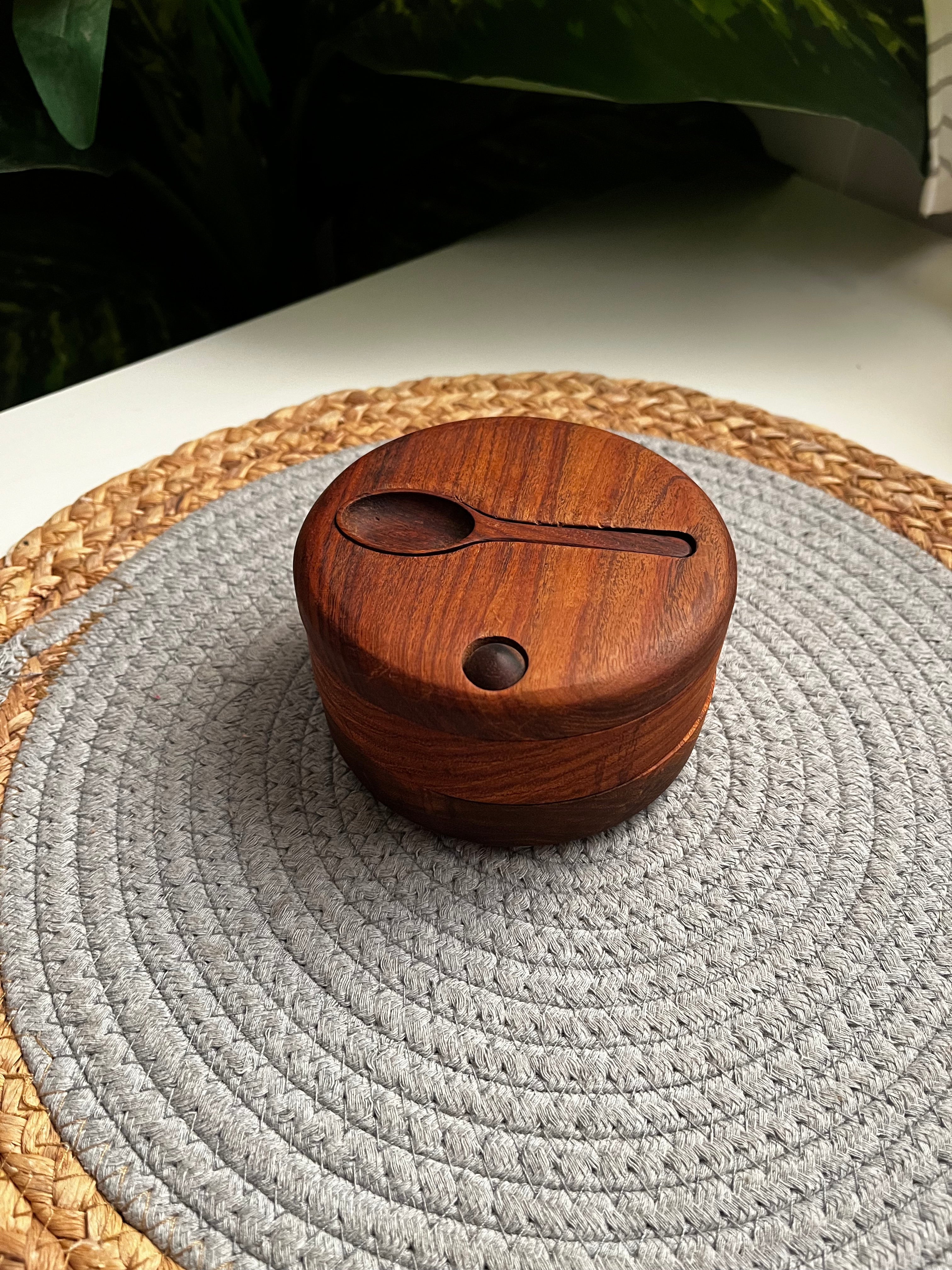 علبه ملاحات 2خانه (خشب طبيعى)