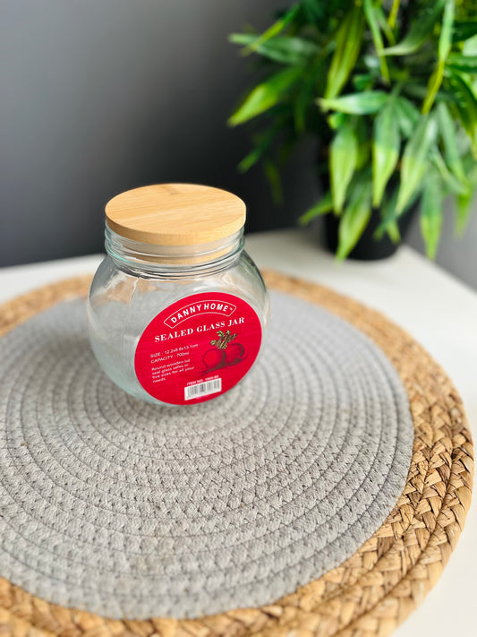 SEALED GLASS JAR 700ml(code 1966-84)dannyhome