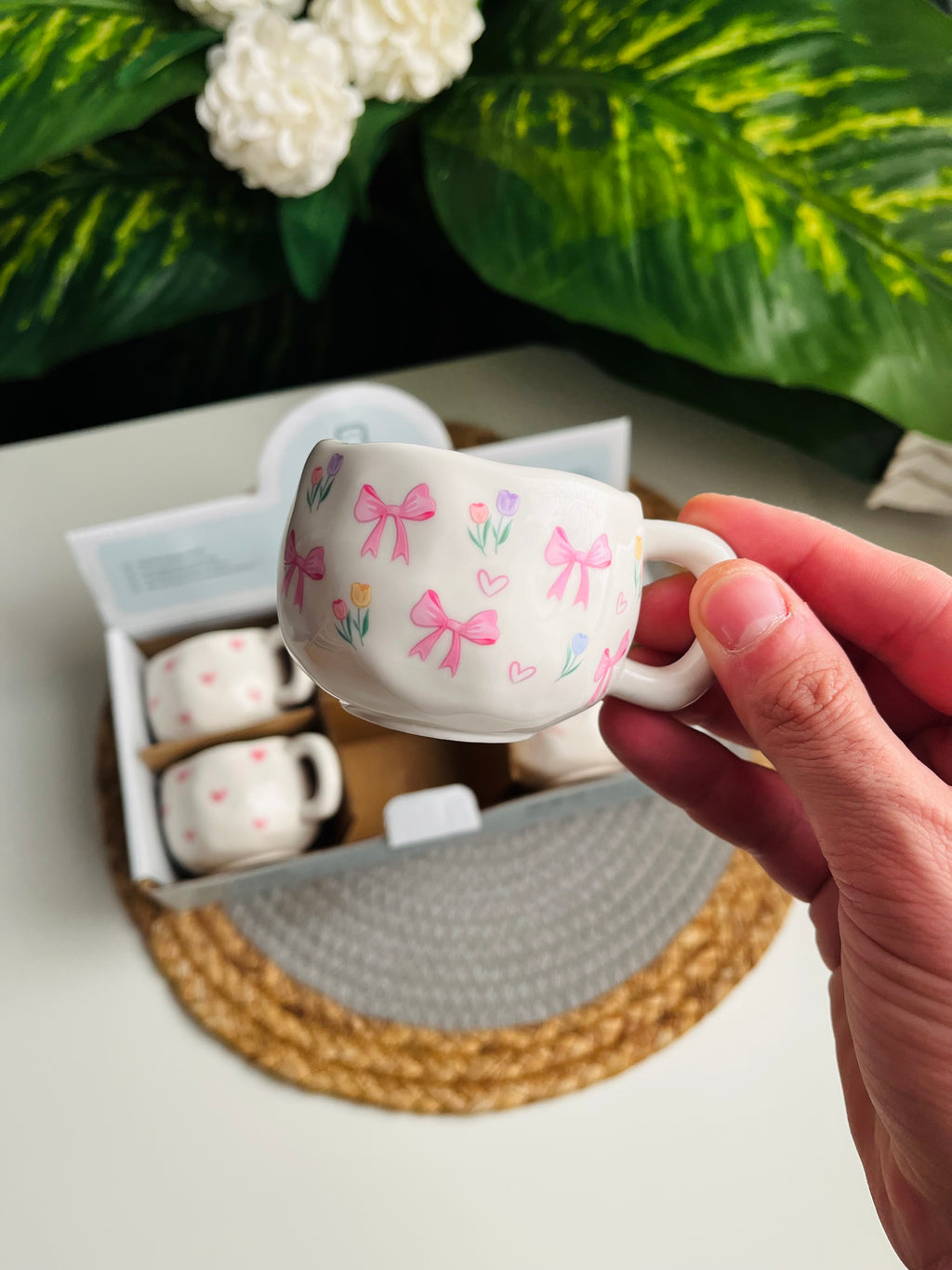 Set of 6 coffee cups (اشكال الصور)cod 1291
