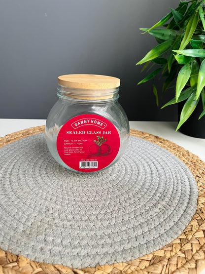 SEALED GLASS JAR 700ml(code 1966-84)dannyhome