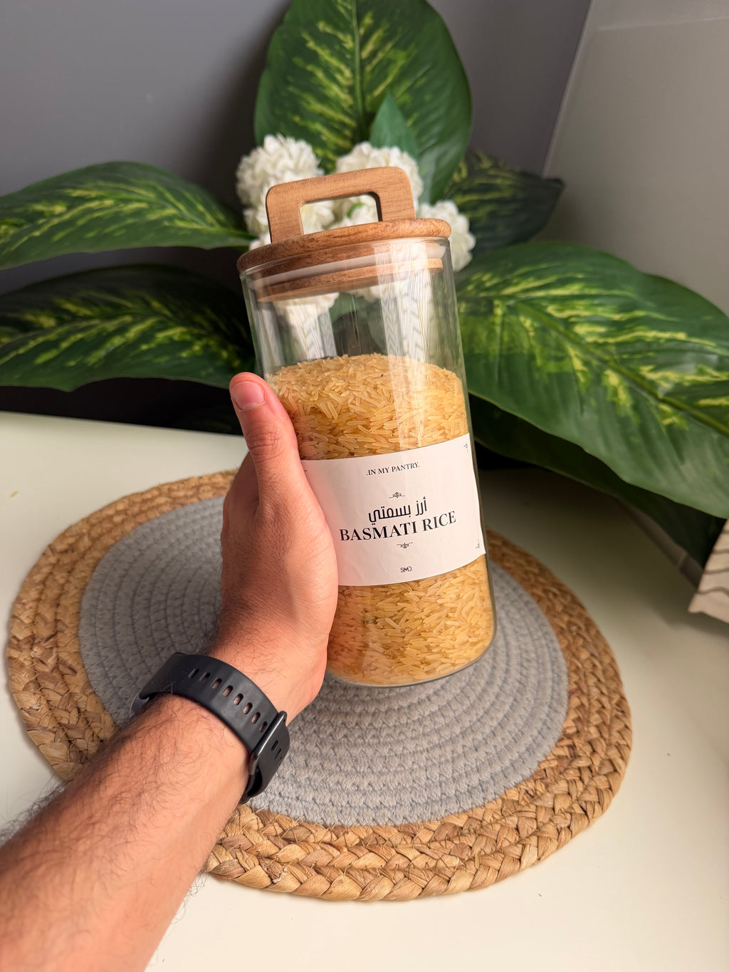 برطمان زجاج بيد 1500ml(كبير)code293
