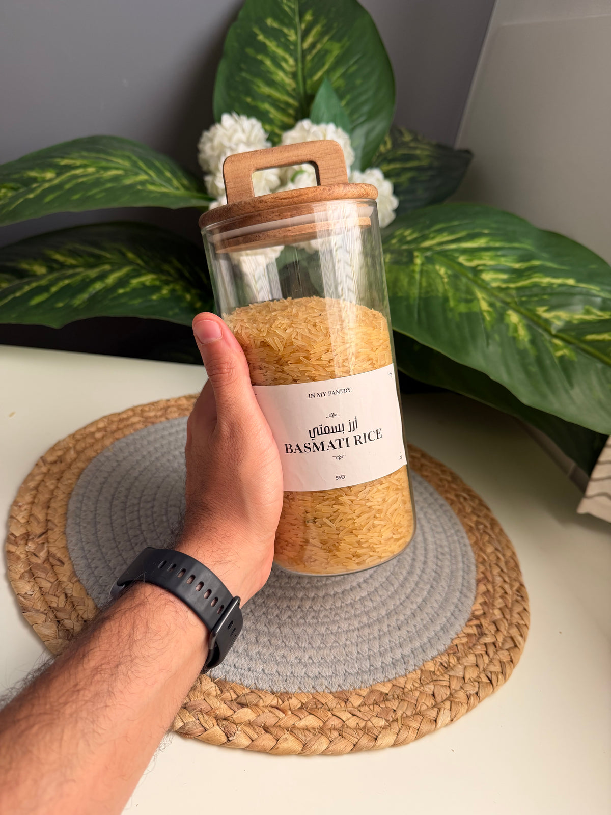 برطمان زجاج بيد 1500ml(كبير)code293