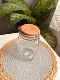 Glass jar with wooden cover 1500ml (Code13) (كلبس غطاء خشب)