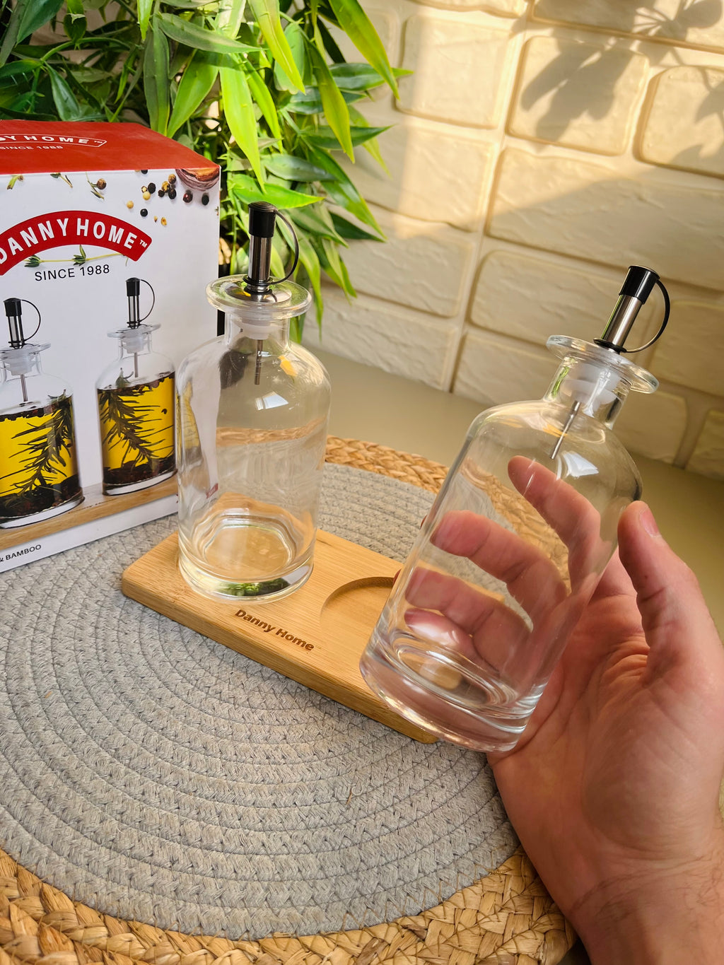 Set oil & vinegar+holder (danny home)code1900-80
