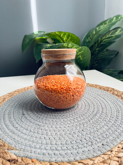 One  glass jar (curvy)600ml