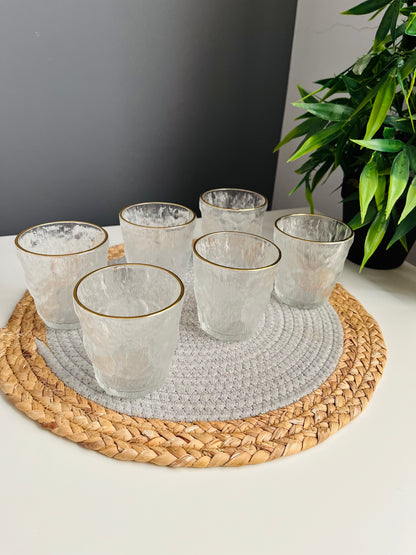 طقم ٦ قطع حرف جولد Ice glass cup (small) (code64)