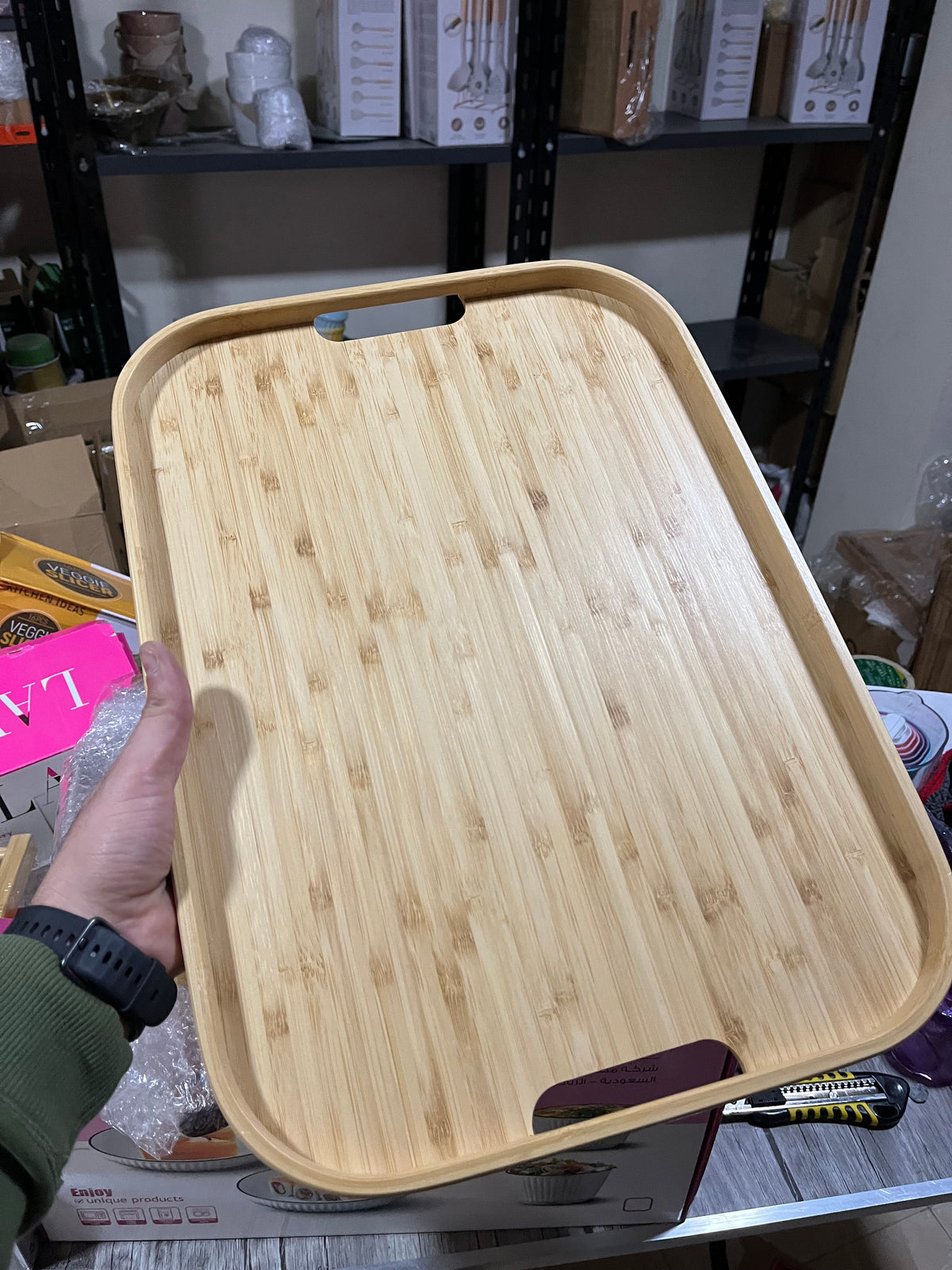 One bamboo tray (مستطيل جديد كيرڤى)OFFER