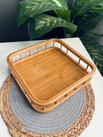 Bamboo tray صنيه بمبو مربع