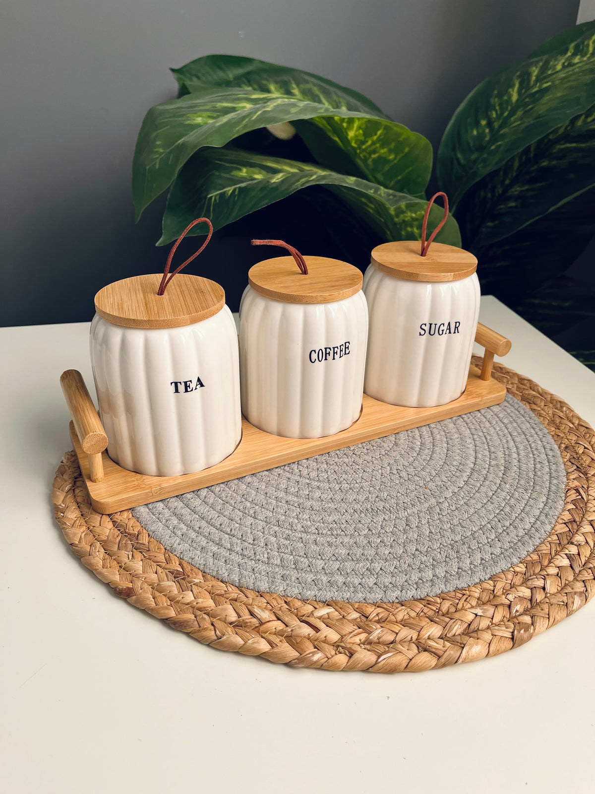 Set of coffe-sugar-teaمضلع(size 500ml)code65-47