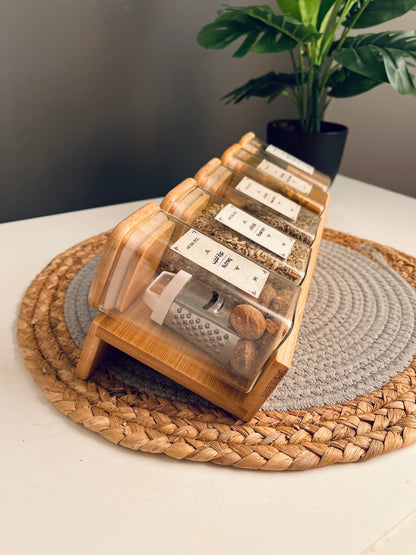 Set of 5 glass jars with drawer(zan) 250ml