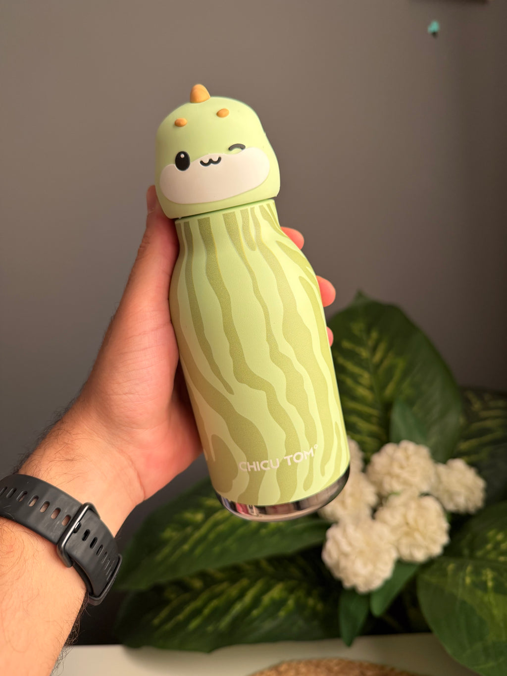 Animal bottle 480ml (ديناصور أخضر)