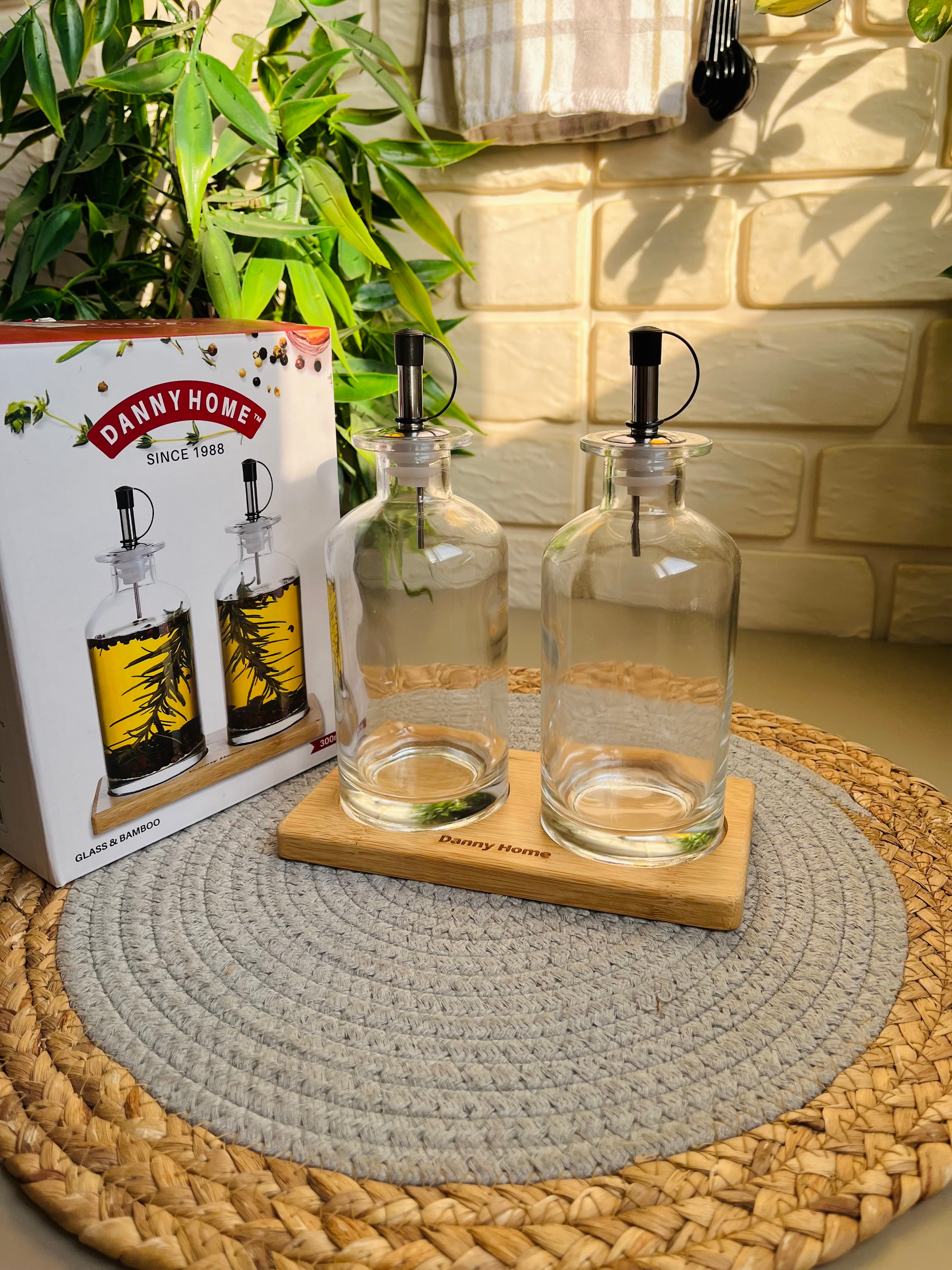 Set oil & vinegar+holder (danny home)code1900-80